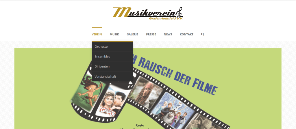 Musikverein Grafenrheinfeld neue Homepage