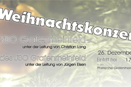 Musikverein Grafenrheinfeld Weihnachten 2017 Advent Konzert Pfarrkirche Symphonisches Blasorchester Jugendblasorchester JBO Schweinfurt Christian Lang Jürgen Elsen