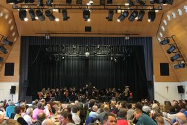 Gemeinschaftskonzert Nachwuchsorchester Landkreis Schweinfurt Grafenrheinfeld Werneck Waigolshausen Theilheim Eßleben 2018 Kulturhalle Musikverein Nachwuchs Jugend Blasmusik Jugendblasorchester JBO Youngsters