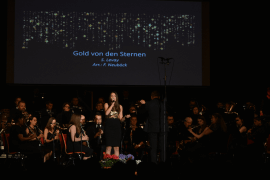Jubiläumskonzert Sängerin Dirigenten Jochen Hart Christian Lang Grafenrheinfeld Schweinfurt Konzert Rafeld Gold von den Sternen Orchester Musikverein Musik